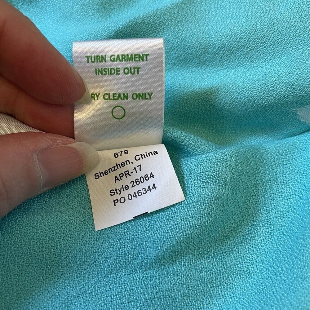LILLY PULITZER Beaded Seaside Aqua Chai Caftan Swimsuit Coverup S/M - Picture 12 of 12